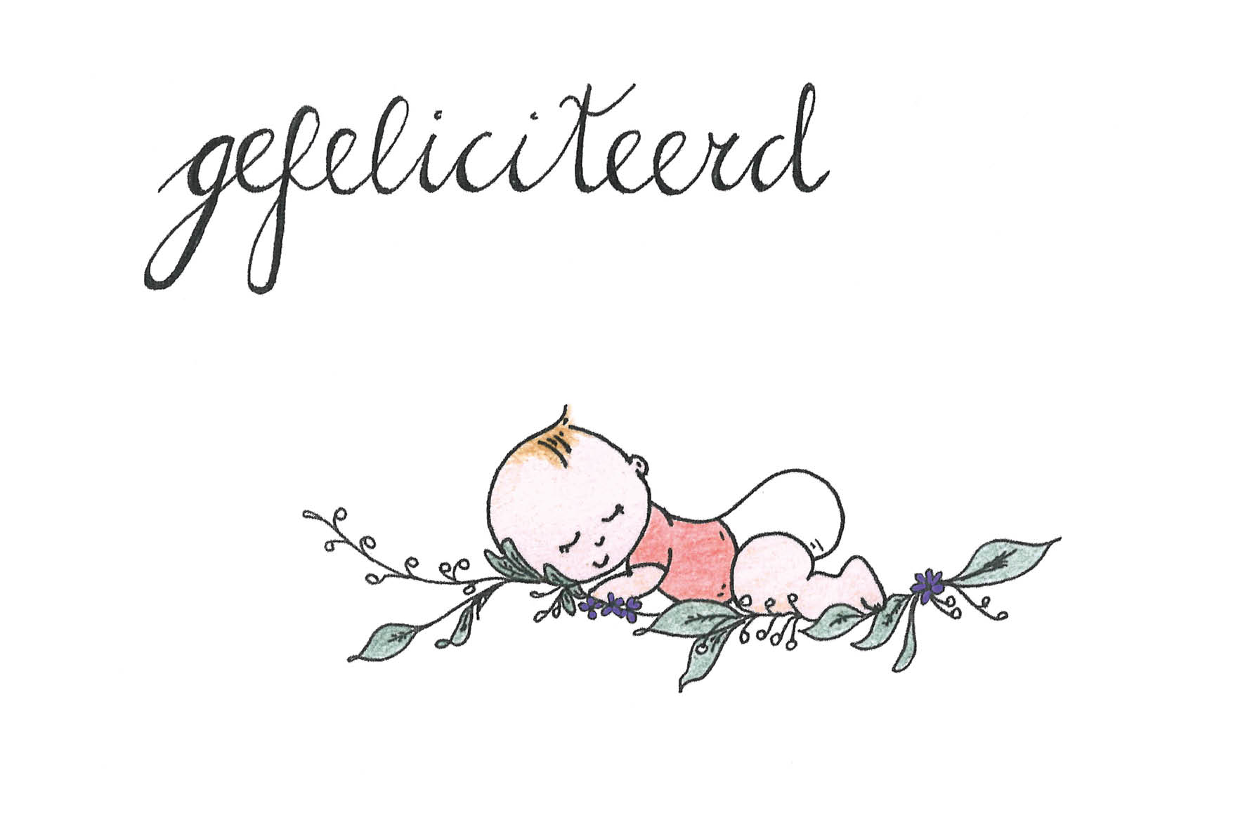 Baby op blad