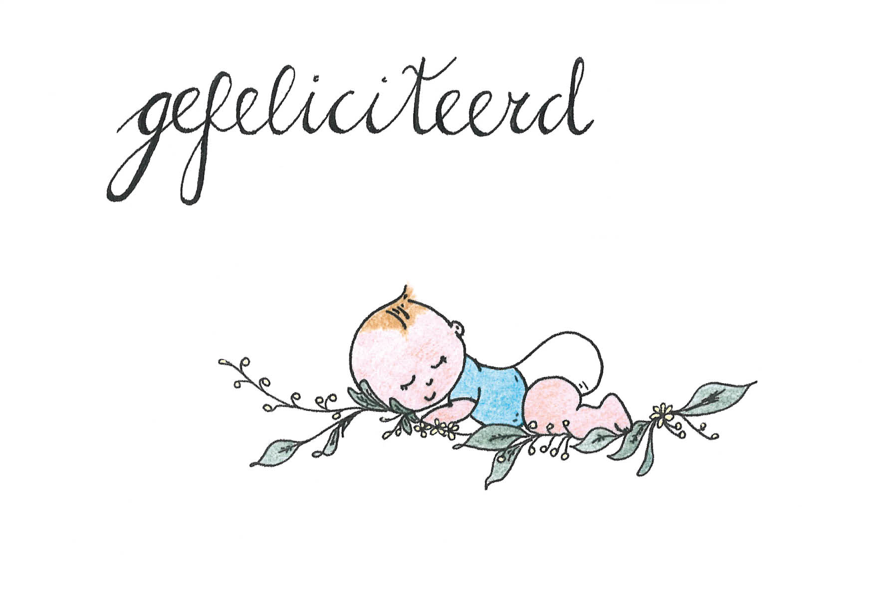 Baby op blad